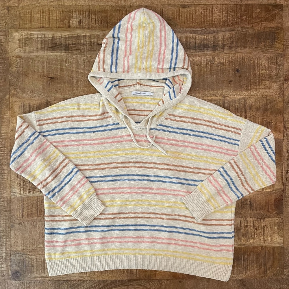 Stitches & Stripes Sommer Cotton Striped Hooded Pullover